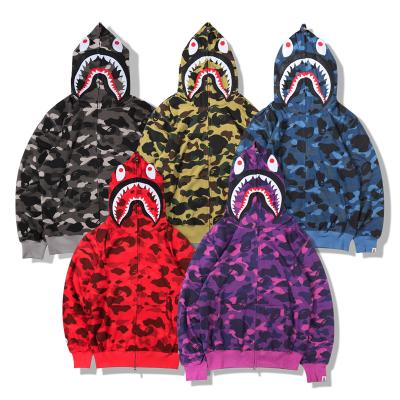 China Handsome Camouflage Print Casual Fashion Autumn And Winter Men's Shark Waterproof Hoodie for sale