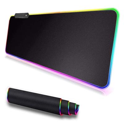 China Rubber Magic 400*900*3MM Color Led Big Large Luminous Mouse Pad RGB Table Pad LOL Esports Gaming Keyboard Mouse Pad for sale