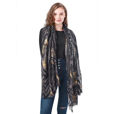 China Plush thousands of styles in store: 180X90cm stock tiger pattern luxury designer scarf fashion ladies winter scarf for sale