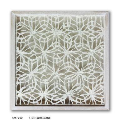 China White Modern Glass Wall Hanging Macrame Box Interior Home Decoration Hot Selling Shade Painting Art for sale