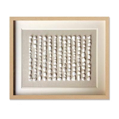 China Modern White Stone Rectangle Design Shadow Box Wall Art for sale