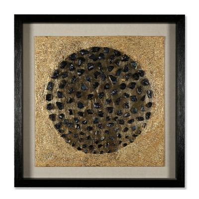 China Art Decor Framed Abstract 3D Illustration Stone Shadow Box for sale