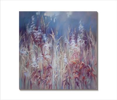 China Abstract Landscape Purple Grass Large Canvas Art Oil Painting for sale