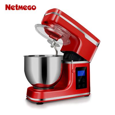 China Silver Color Kitchen Appliance Tools Netmego SM-1220CL Beater Ejector Knob and Chef Stand Top Mixer for Food Mixing Stirring for sale