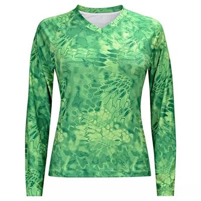 China Wholesale custom upf50 performance antibacterial fishing t shirts printing long sleeve for women for sale