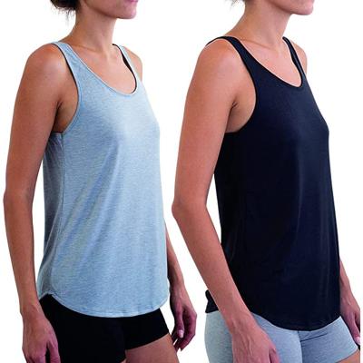 China 2022 Korea Woman Breathable Polyester Rayon Tank Top For Fitness Gym Sports Kint Top Running Vest for sale