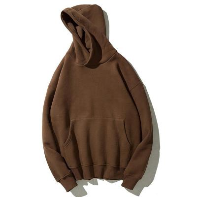 China Hot Sale Bulk Anti-Shrink Drop Shoulder Oversized Covering Men's Pullover Hoodie Custom Logo for sale