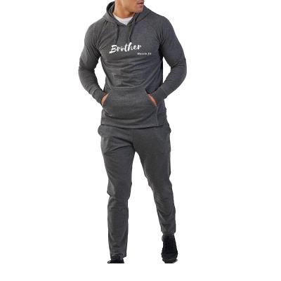 China 2 Piece Antibacterial Tracksuit Mens Slim Fited Logo Sports Jogging Tracksuit Custom Tracksuit for sale