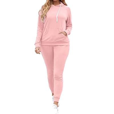 China Anti-pilling Custom Logo Hoodie and Tracker Women Casual Sport Wear Crop Tops Set Tracksuits Sports Tracksuit Wholesale for sale