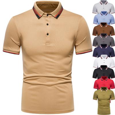 China Custom Oversized Anti-wrinkle Men's Designer T-shirt Printed Embroidery Golf Polo T-shirts Blank Tees for sale