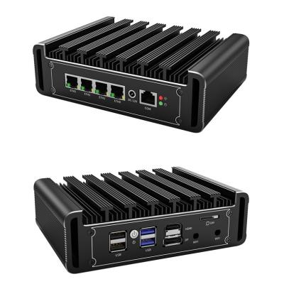 China 11th Gen Fanless pfSense Firewall Router Core i7 1165G7 i5 1135G7 DP N5105 Mini HD-MI PC tium 7505 4* i226 2.5G LAN Win 11 for sale