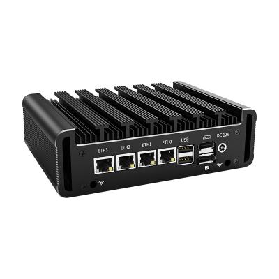 China J6412 4 X i226-V 2500M LAN NUC Industrial Mini PC Desktop Mini PC Computer Dual RS232 Dual DDR4 NVMe Linux Industrial Computer Mini PC Application 2.5G for sale