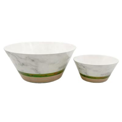 China Wholesale Stocked Good Quality Latest Design Melamine Soup Marble Salad Bowl For Dinner Set for sale