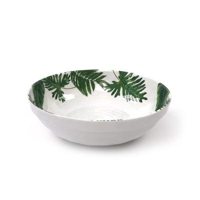 China Stocked Good Quality OEM Melamine Soup Bowl Dinnerware Set With Natural Pattern Design for sale