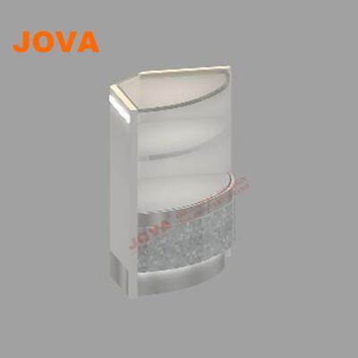 China Concise Multilayer Corner Jewelry Case Modern Corner Glass Showcase Counter Counter Display Design for sale