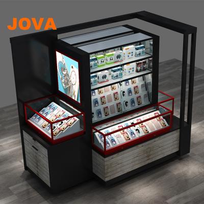 China Modern Tall Laptops Kiosk And Phone Cabinet Phone Accessories Counter For Mobile Shop for sale