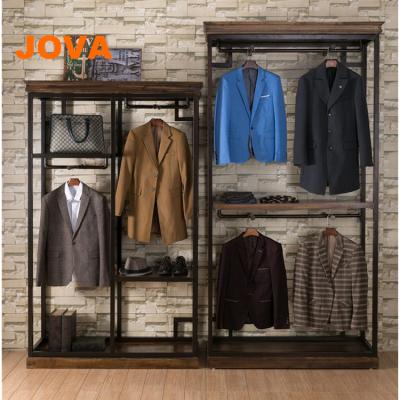 China Stylish Mens Clothing Store Wall Displays Shelving Fixtures Wholesale for sale