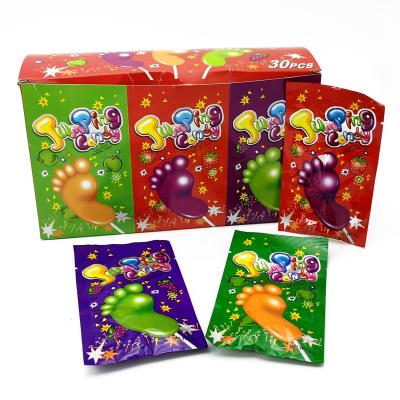 China HAPPYDAY FOOT LOLLIPOP full size WITH MAGIC CANDY JUMPING CANDY for sale