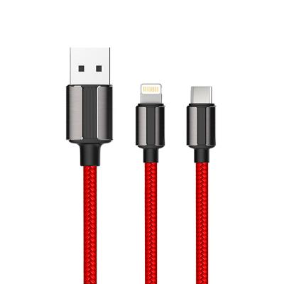 China Strong Type-C 2.0 Durable 3A 1.2M Light Charging Nylon Braided Wire Universal Mobile Phone Fast ing Cable for sale