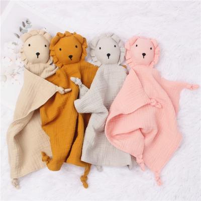 China Luxury Baby Animal Soft Plush Towel Baby Blanket Towel Baby Animal Theme Baby Comforter Comforter Stuffed Lion Baby Soothing Soothe for sale