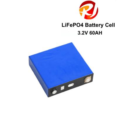 China Lighter Weight 3.2V 60Ah LiFePO4 Battery Cell Rechargeable Long Cycle Solar Battery For UPS Electric Scooters for sale