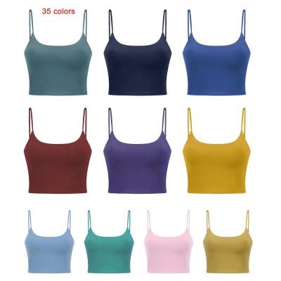 China Breathable Sports Bra Autumn Spring Vest Belt Chest Protector Yoga Wear Gym Fitness Sling Vest for sale