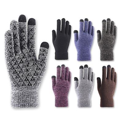 China Touchscreen Winter Sports Touch Windproof Cycling Warm OEM Logo Style Bike Outdoor Gloves Winter Full Finger Touch Screen Gloves for sale