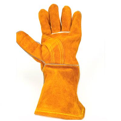 China Weld Safety Breathable Chinese Top Quality Heat Resistant Cow Split Leather Working Glove for sale