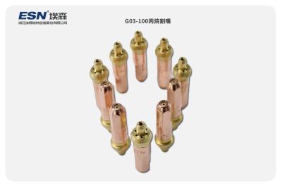 China China Manufacturer Brass Acetylene Oxygen Gas Cutting Tip Cutting Propane Nozzle G03-100 for sale