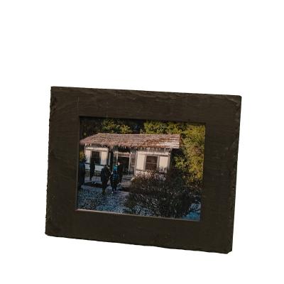 China high quality  black slate plate photo frame with competitive price for sale