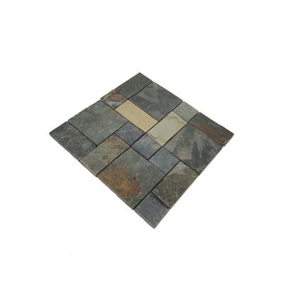 China Black Stone Slate Wall Stack Stone Panel Exterior Wall Stone Panel for sale