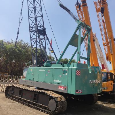 China TRUCK 50 Ton Jib Used Crawler Crane NISSHA DH500 CRANE Famous Japanese Brand Crawler Crane In Stock For Sale for sale