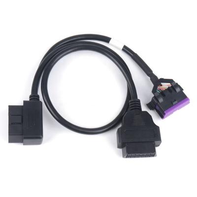 China Car OBD2 16 Pin Right Angle 90% One Male Two Female Connector and Extension Splitter Cables for Volkswagen Audi Interface Adapter for sale