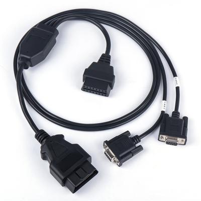 China 90% Car Scanner OBD2 16 Pin Male Connector To 9 Pin DB And 16 Pin Female Connector Extension Cables Adapter Interface Accessories for sale