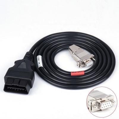 China 90% Car Diagnostic Tools OBD 16pin Scanner Male to Serial Converter Female Interface RS232 db9 Plug Extension Connector Adapte for sale