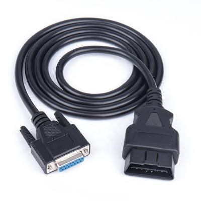 China Professional Male 16 Pin Plug Obd DB 15 Pin Interface Adapter Female To 90% Car Customization VAG 2 Scanner Extension Cables Car Tools for sale