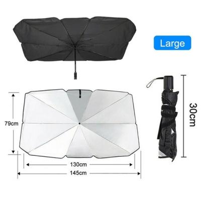 China Lowering car interior temperatures UPF 50+ sun protection, foldable car windshield umbrella, block ultraviolet rays and heat insulation to keep the car cool for sale