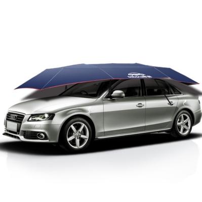 China UV Resistant High Quality Automotive Movable Sunshade Umbrellas Semi-automatic Roof Canopy Car Cover for sale