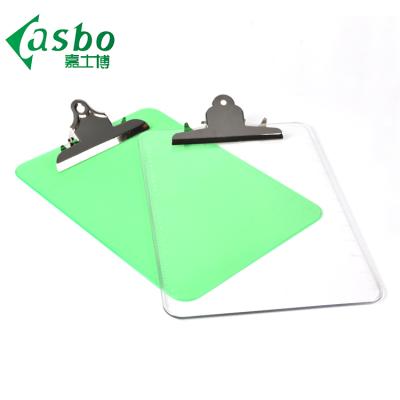 China School Custom Logo Printing Stationery Any Color A4 Plastic Clipboard Clips for sale