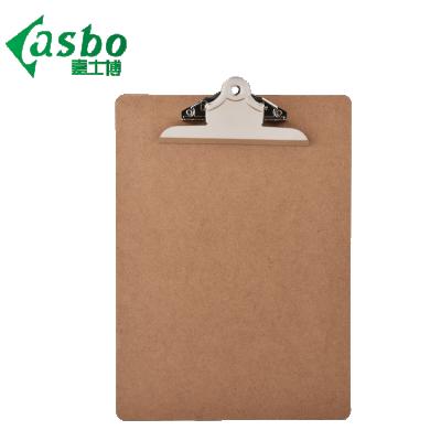 China Best Promotion Wooden Office School Wooden Hardboard A4 Clipboard for sale