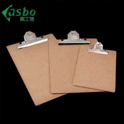 China Hardboard Wooden Document Masonite Hospital MDF A4 Wooden Clipboard for sale