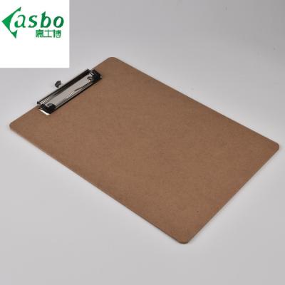 China Best Promotion Wooden School Supplies Restaurant Brown A4 Menu Clipboard for sale