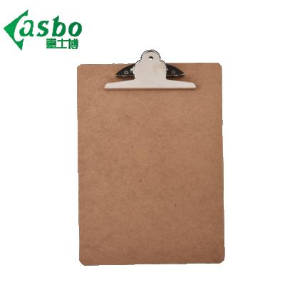 China A4 Size Brown Wooden Cardboard Paper Mini Wooden Clipboard for sale