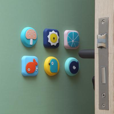 China 2020 Sale Children Crazy Colorful Animal Cartoon Muted Cute Door Handle Stops Protector Wall Slam Anti Silica Door Stopper for sale