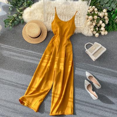 China Fashion anti-static hot women's INS sexy backless overalls A586 for sale