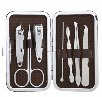 China 7 Pieces OEM Portable Private Label Logo Stainless Earwax Nail Tools Nail Clippers Set for sale