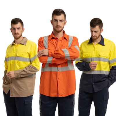 China High Visibility Spring Fall Workwear Hi Vis Uniforms Reflective Safety Workwear for sale