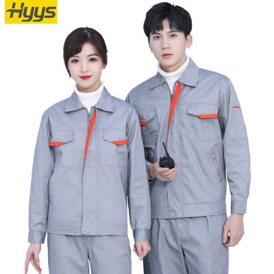 China Men Work Wear Uniform Jacket Long Sleeve Breathable Lightweight Work Suit Worker Uniform for sale