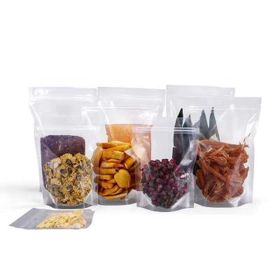 China Wholesale Moisture Proof Frosted Self Seal Transparent Clear Food Dried Fruit Airtight Bag With Custom Logo for sale