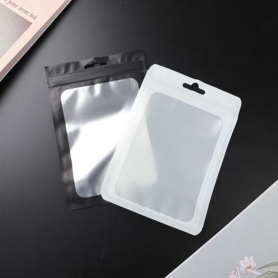 China Free Sample Moisture Proof Custom Made Printed See Through Zip Lock Three Side Seal Plastic Phone Case Accessories Packaging Bags With Handing Hole for sale